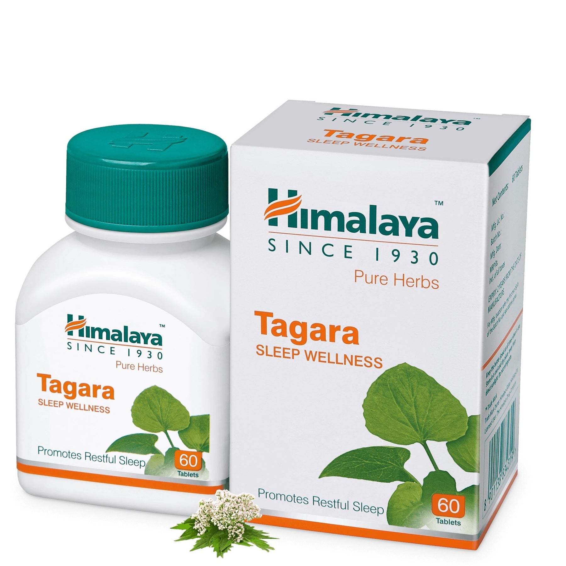 Himalaya Wellness Pure Herbs Tagara Tablet, Promotes Restful Sleep, Reduces Sleeplessness & Irritability | 60 Tablets (Pack Of 2)