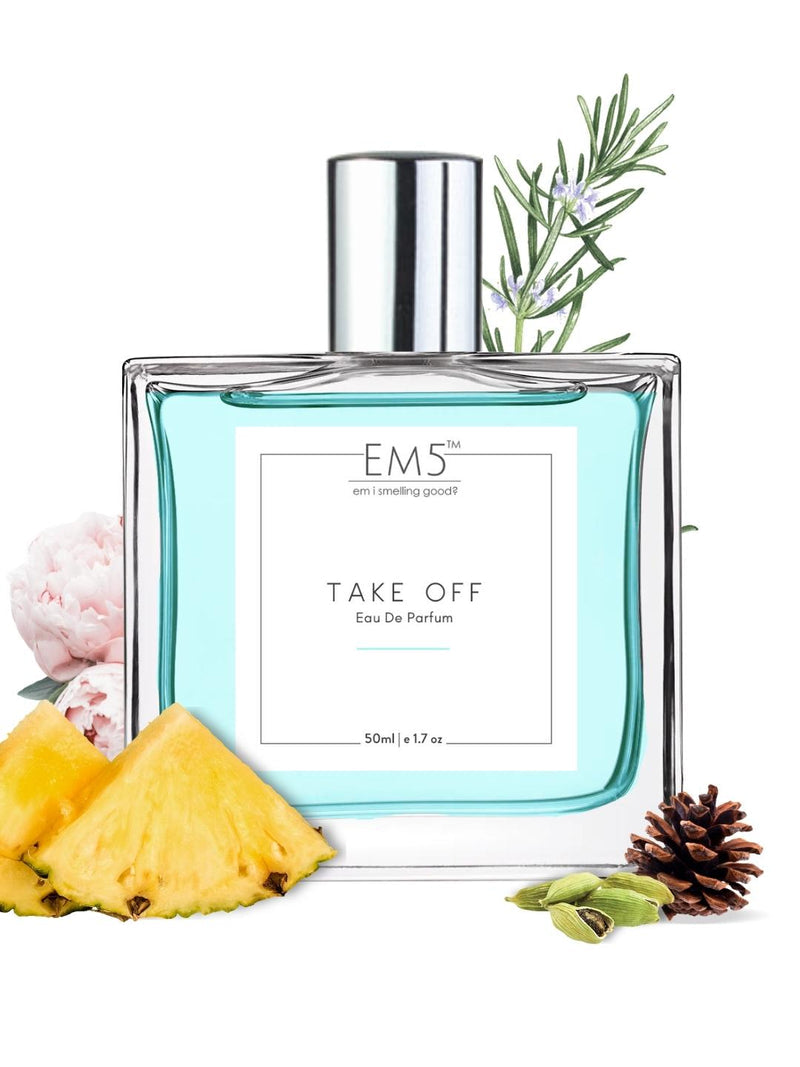 EM5 Take Off Unisex Eau De Parfum 50 Ml 1.7 Fl.oz. | Strong & Long Lasting | Floral Fresh Fruity | Luxury Gift For Men & Women