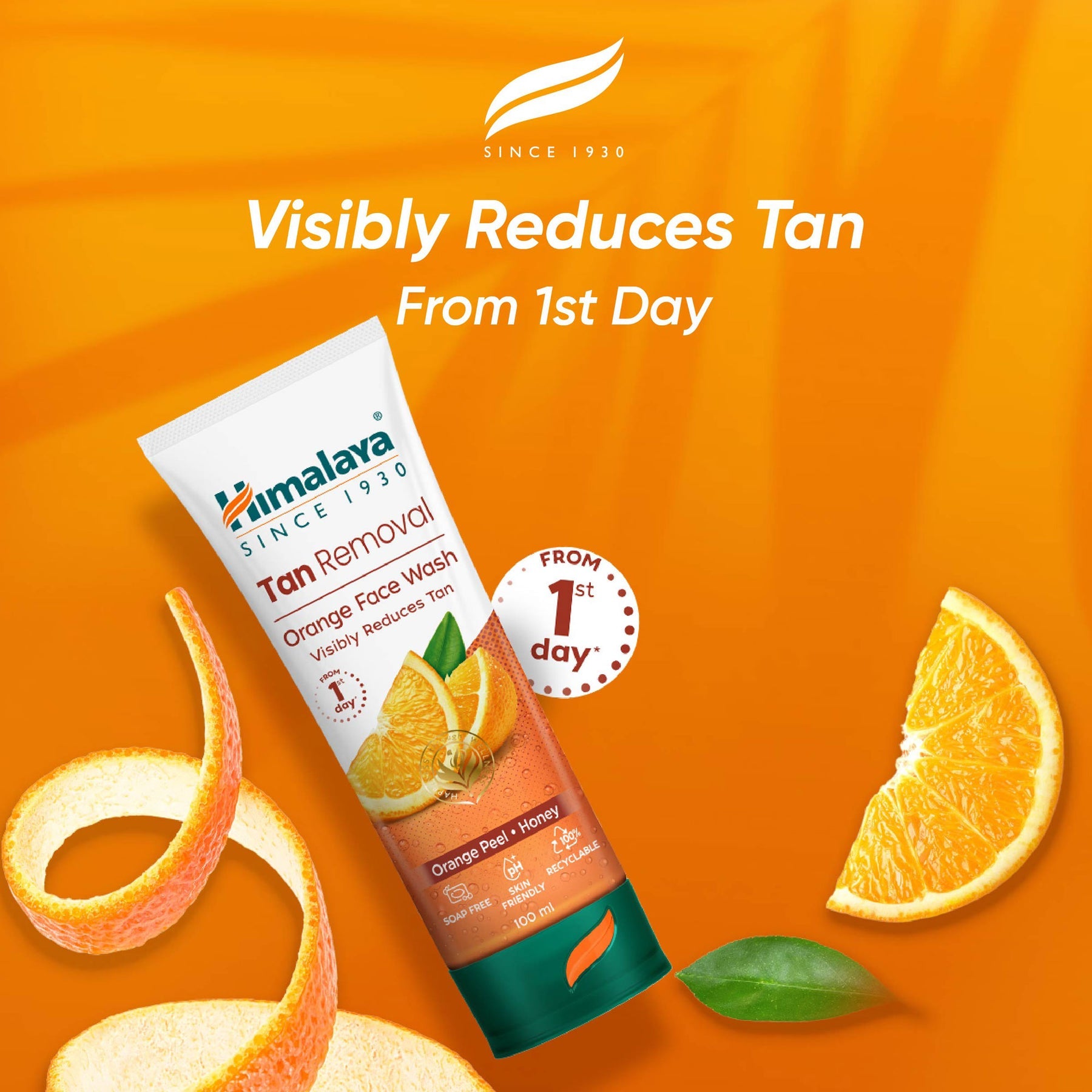Himalaya Tan Removal Orange Face Wash, Visibly Reduces Tan & Helps Make Skin Smooth | 50ml