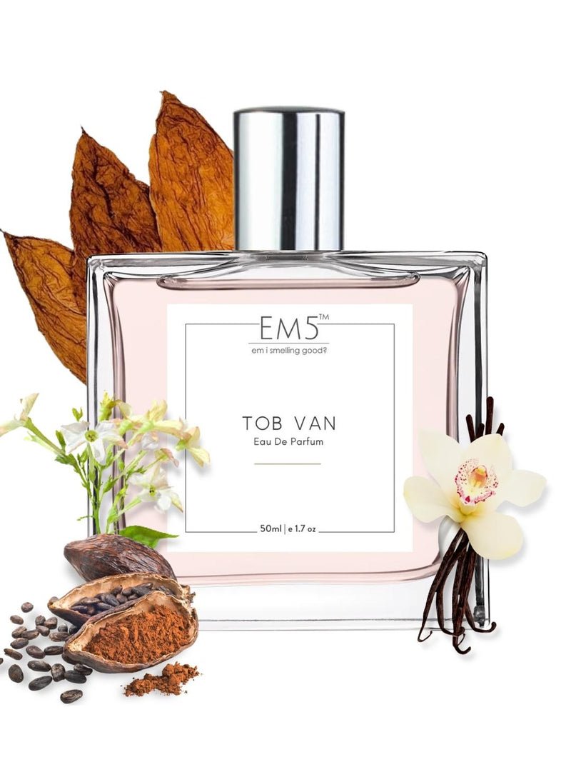 EM5 Tob Van Unisex Eau De Parfum 50 Ml 1.7 Fl.oz. | Strong And Long Lasting | Tobacco Vanilla Warm Spicy | Luxury Gift For Men & Women