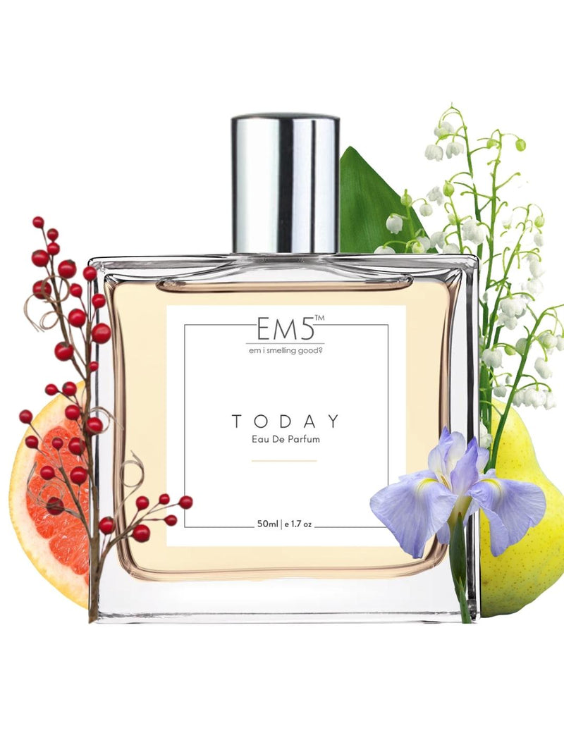 EM5 Today Eau De Parfum For Women 50 Ml 1.7 Fl.oz. | Strong And Long Lasting | Citrus Woody Citrus | Luxury Gift For Women