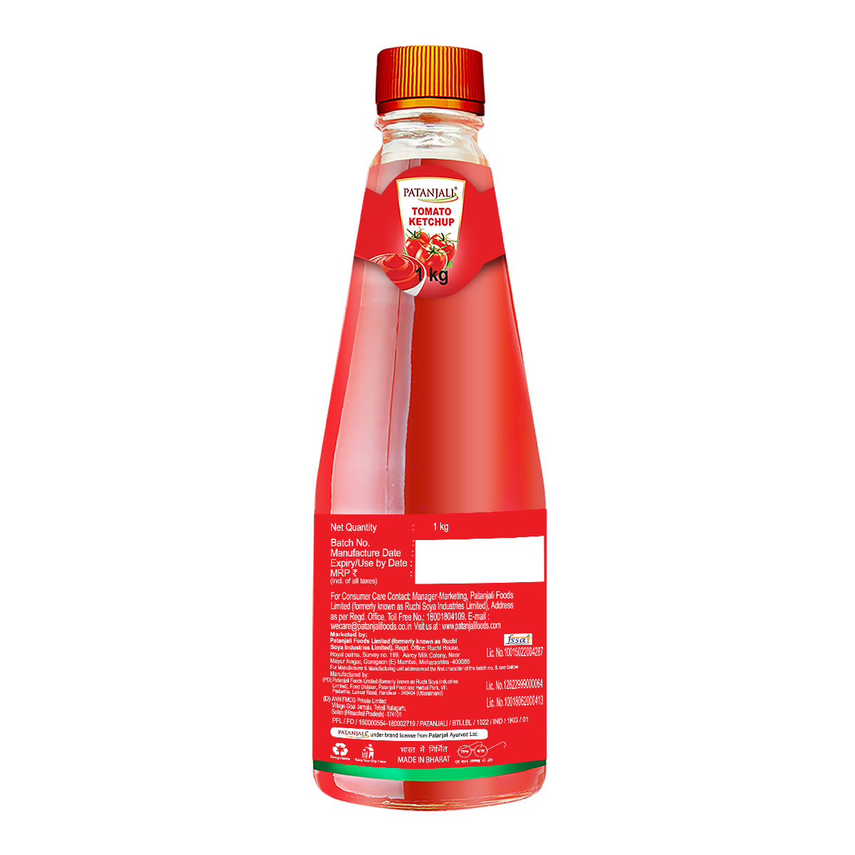 Patanjali Tomato Ketchup W/O Onion Garlic (B) 1kg