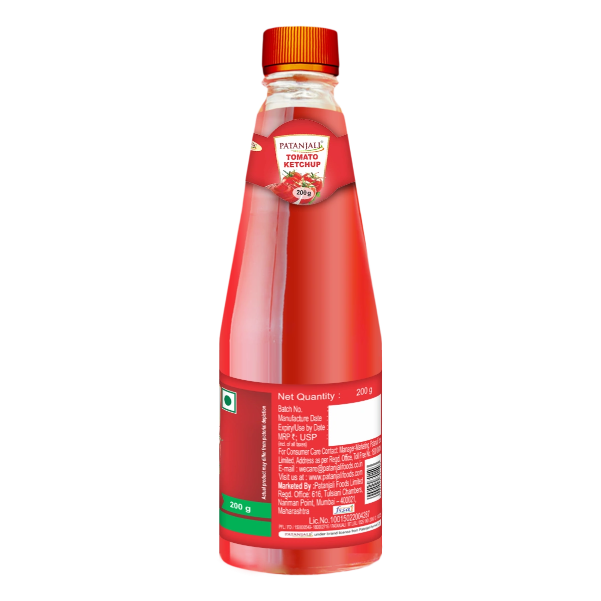 Patanjali Tomato Ketchup with Onion & Garlic 200gm