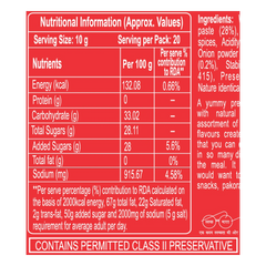 Patanjali Tomato Ketchup with Onion & Garlic 200gm