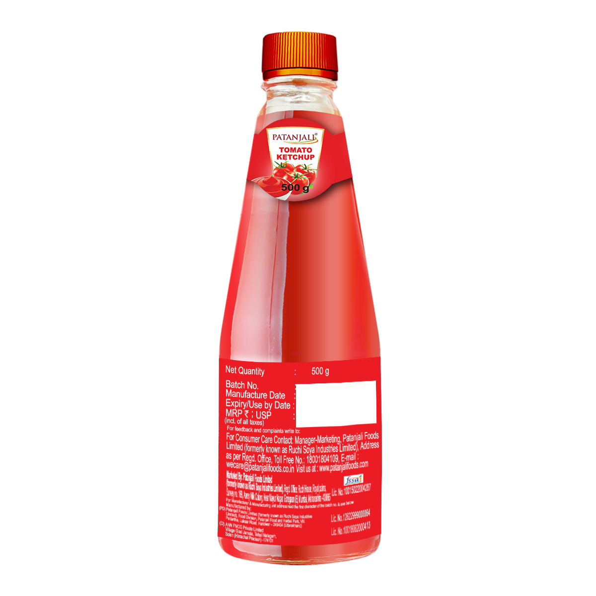 Patanjali Tomato Ketchup with Onion & Garlic 500gm