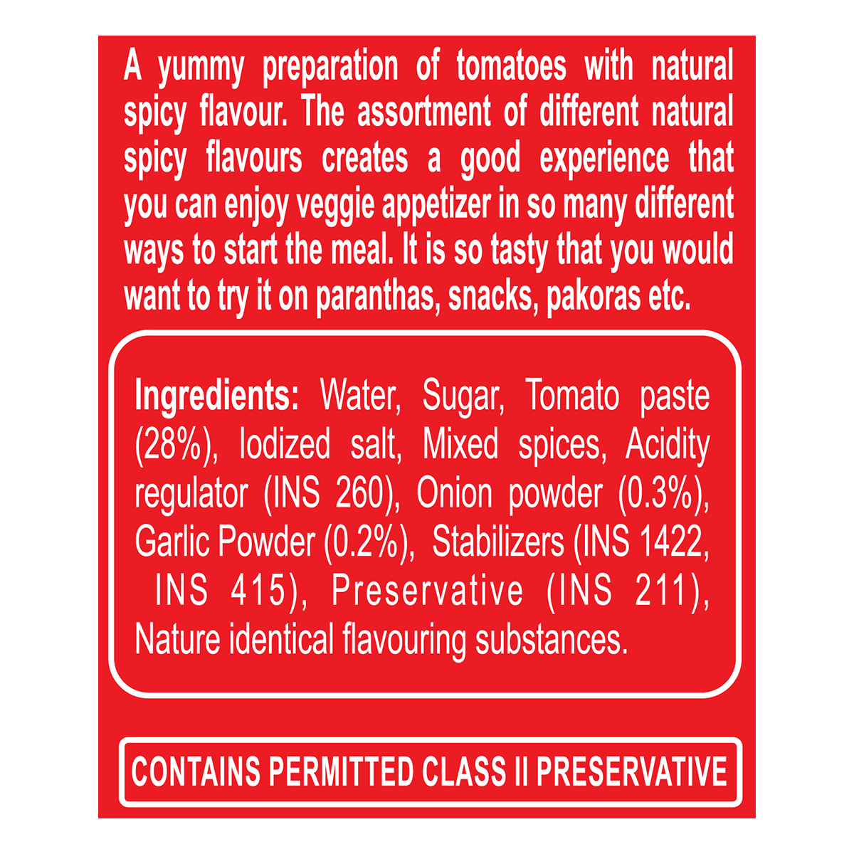 Patanjali Tomato Ketchup W. Onion Garlic 450gm