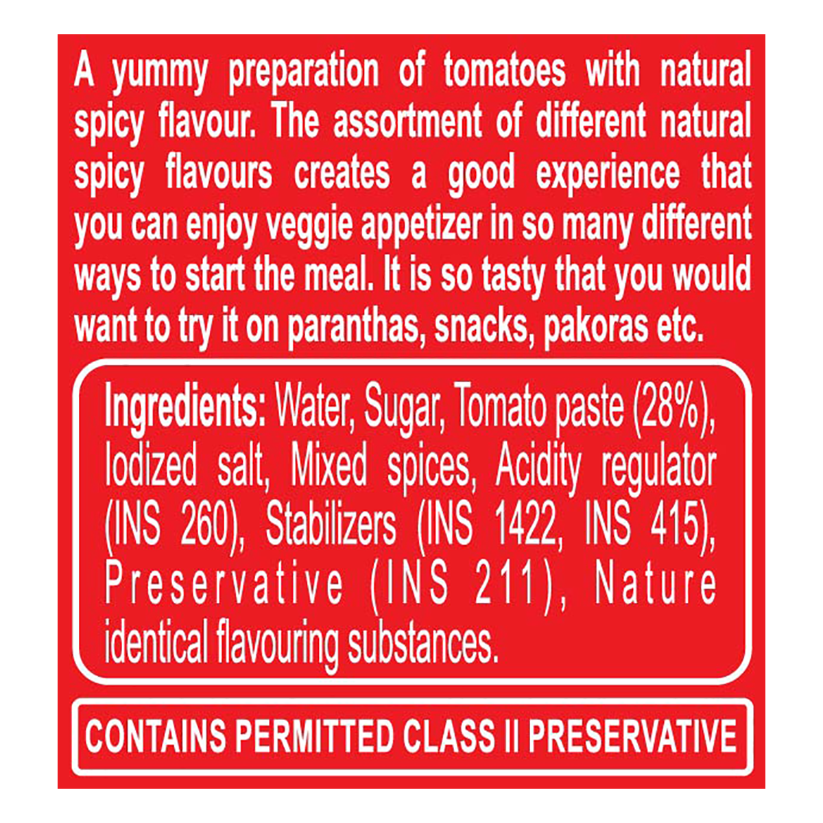 Patanjali Tomato Ketchup W/o Onion Garlic (P) 450gm