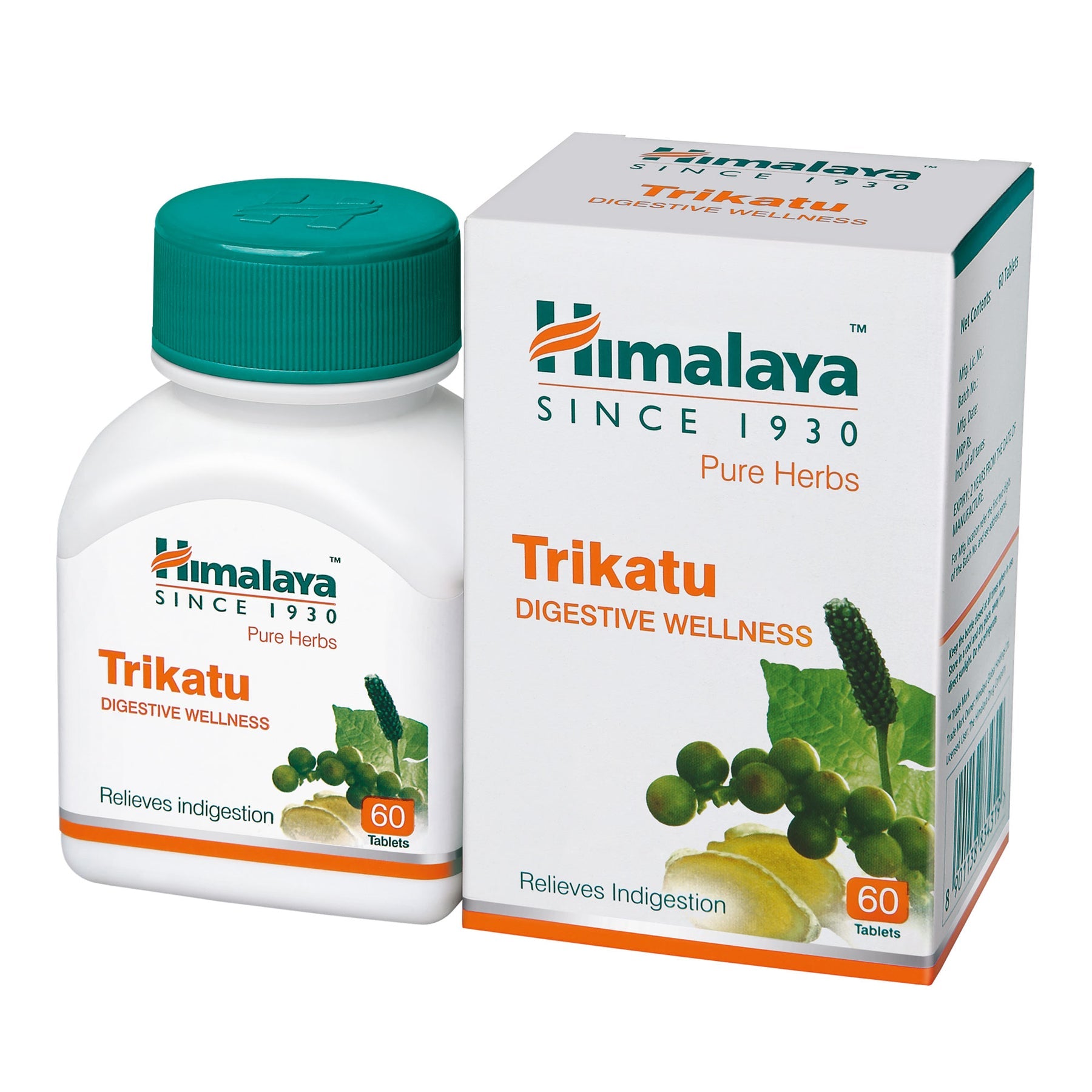 Himalaya Wellness Pure Herbs Trikatu Digestive Wellness Tablet, Helps Improve Appetite | 60 Tablets