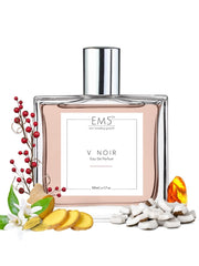 EM5 V Noir Eau De Parfum For Women 50 Ml 1.7 Fl.oz. | Strong And Long Lasting | Warm Spicy Coconut White Floral | Luxury Gift For Women