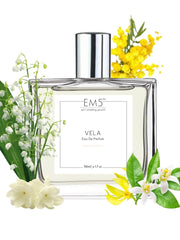 EM5 Vela EDP Perfume For Women 50 Ml 1.7 Fl.oz. | Strong & Long Lasting | Citrus Patchouli Woody | Luxury Gift For Women