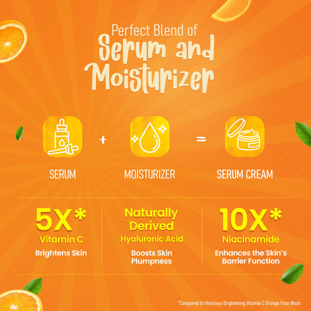 Himalaya Brightening Vitamin C Orange Face Serum Cream