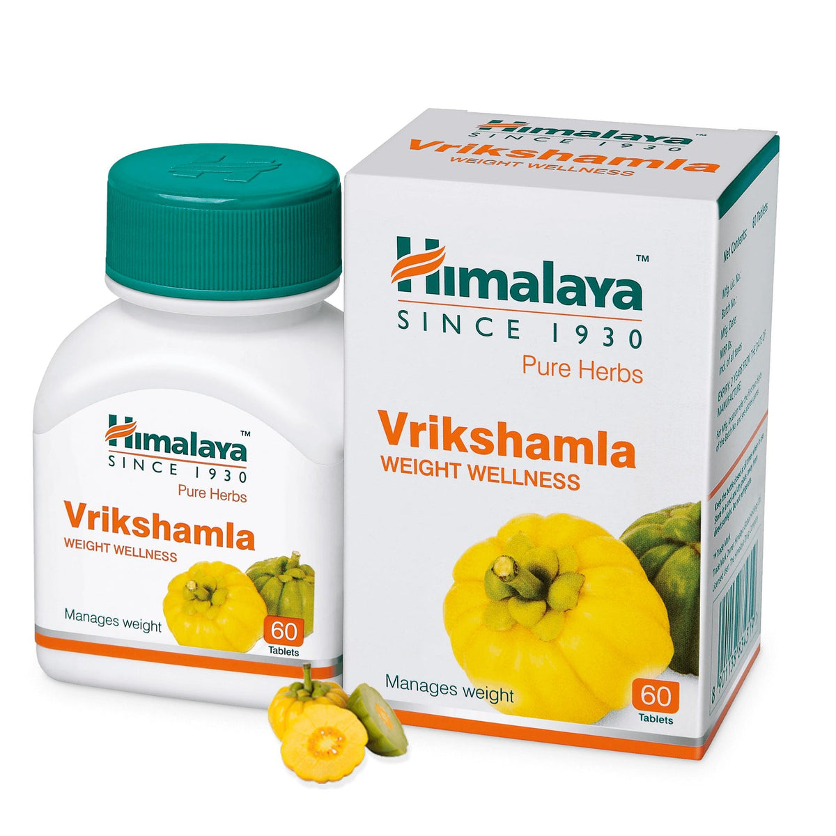 Himalaya Wellness Pure Herbs Vrikshamla, Manages Weight, Helps Reduce Formation Of New Fatty Acids | 60 Tablets