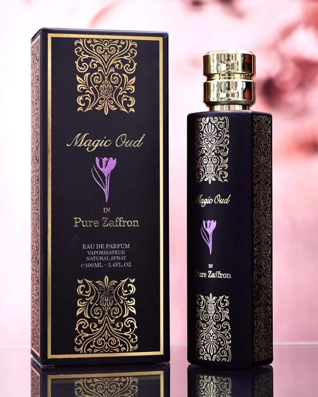 Magic Oud In Pure Zaffron Eau De Parfum 100ml 3.4 Fl.oz. Unisex Fragrance | Long Lasting | Party Wear