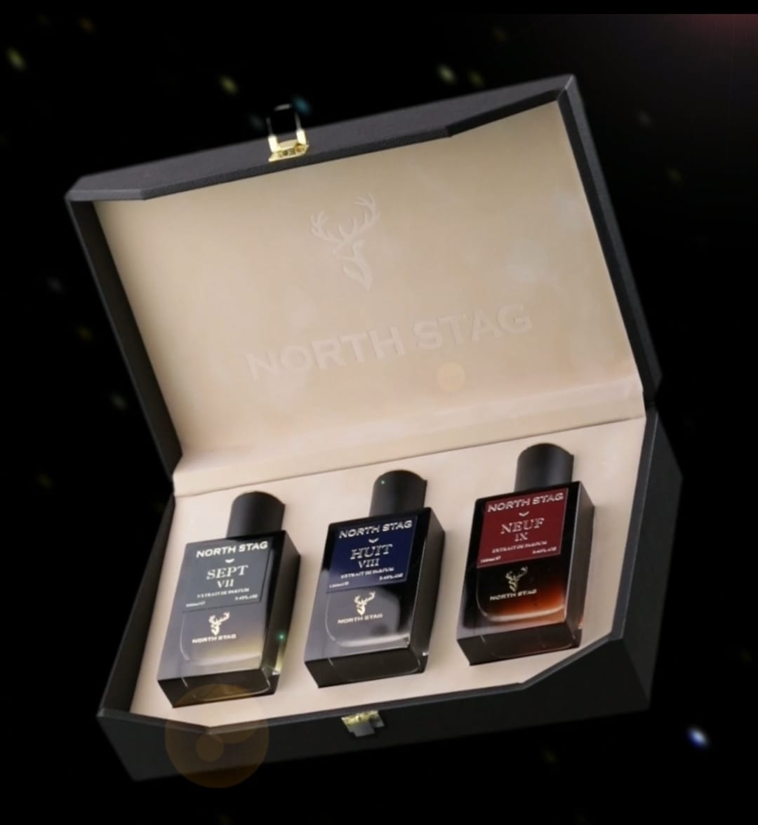 North Stag Neuf IX + Huit VIII + Sept VII Extrait De Parfum 3.4 Fl.oz. Each Pack Of 3 Unisex Fragrance | Long Lasting