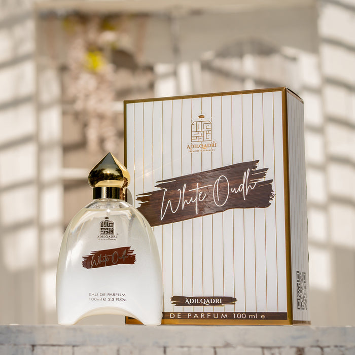 ADILQADRI WHITE OUDH PERFUME | STRONG MASCULINE WOODY OUDH FRAGRANCE | 100ML 3.4 FL.OZ. | LONG LASTING SCENT FOR MEN | EAU DE PARFUM