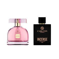 CARLTON LONDON LIMITED EDITION EAU DA PARFUM - WOMEN'S BLUSH 100ML 3.4 FL.OZ & MEN'S INCENSE PERFUME 100ML 3.4 FL.OZ.