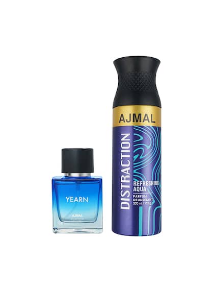 Ajmal Yearn Eau De Parfum For Men 50ml 1.6 Fl.oz. & Distraction Deodorant For Men & Women 200ml 6.7 Fl.oz. Combo Pack Of 2