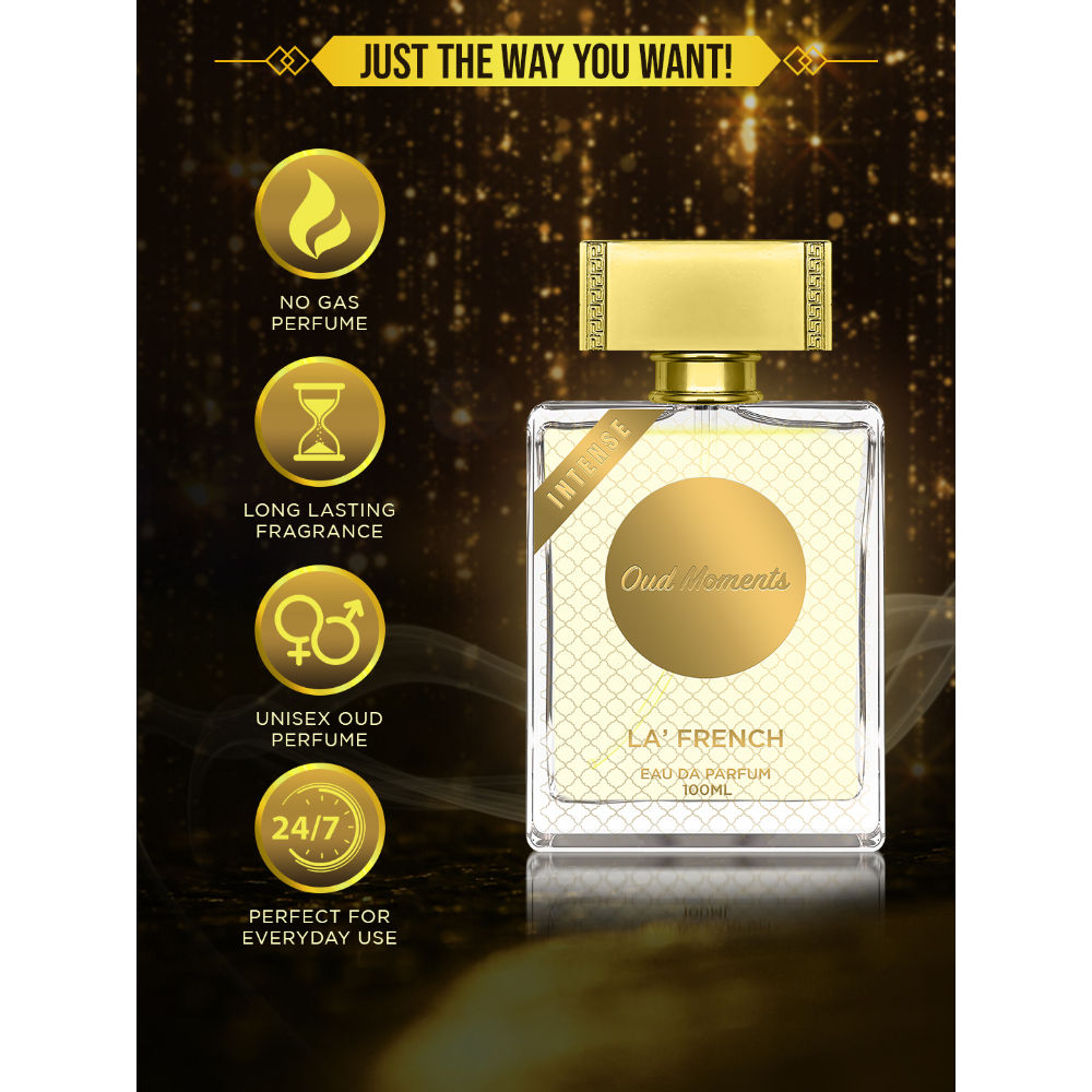 La French Oud Moment Eau De Parfum 100ml 3.4 Fl.oz. | For Unisex