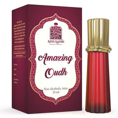 ADILQADRI AMAZING OUDH ATTAR | FRENCH & SPICY SCENT | UNISEX NON-ALCOHOLIC ROLL-ON | LONG LASTING ATTAR - 20 ML 0.6 FL.OZ.