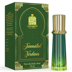 ADILQADRI JANNATUL FIRDOUS ATTAR | HERBAL, WOODY & TRADITIONAL SCENT | UNISEX NON-ALCOHOLIC ROLL-ON | LONG LASTING ATTAR - 20 ML 0.6 FL.OZ.