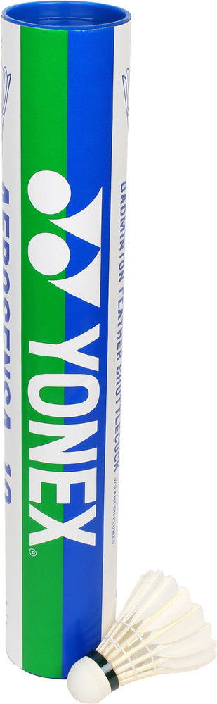 Yonex Aerosensa 10 Feather Badminton Shuttlecock , White | Pack Of 10