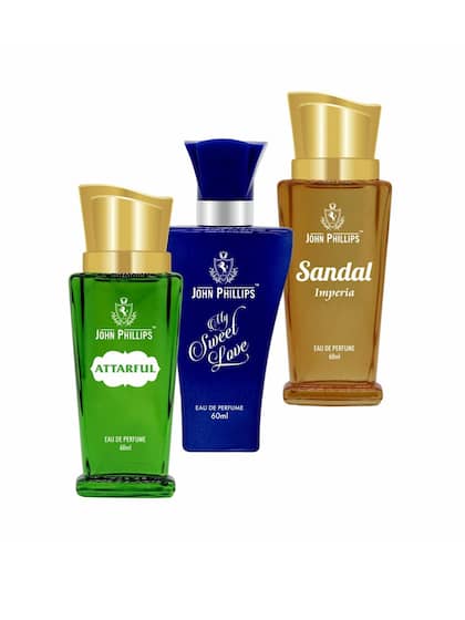 John Phillips Attarful + My Sweet Love + Sandal Eau De Parfum 60ml 2 Fl.oz. Each Pack Of 3 For Men & Women