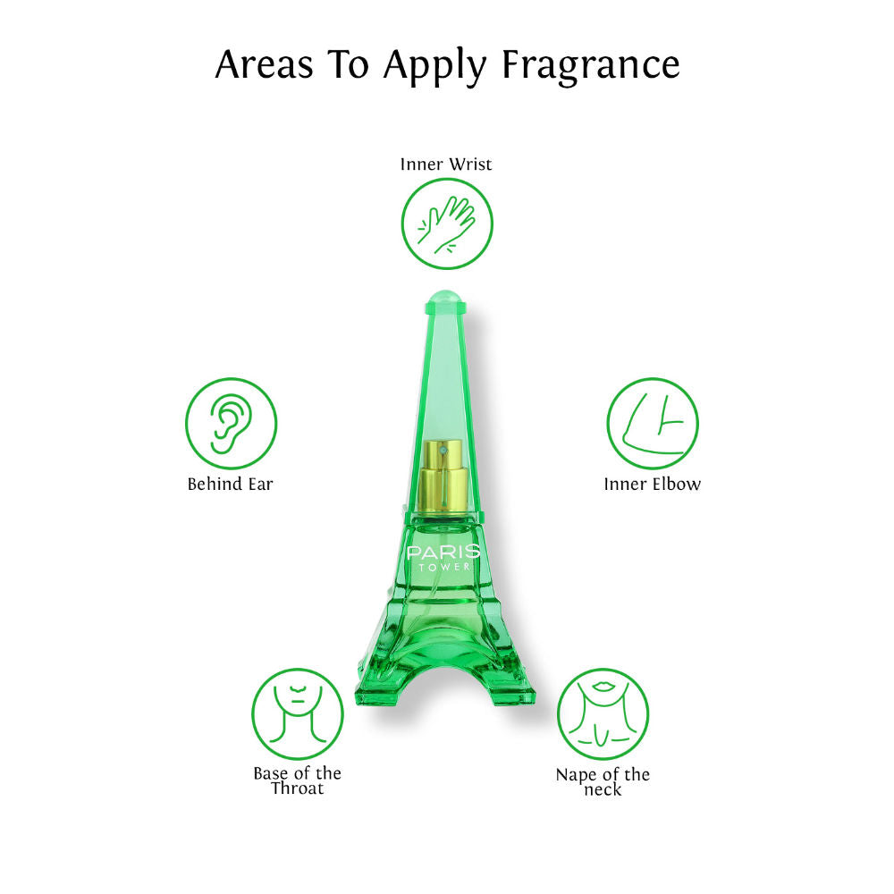 Sweet Heart Green Paris Tower Eau De Parfum 40ml 1.3 Fl.oz.