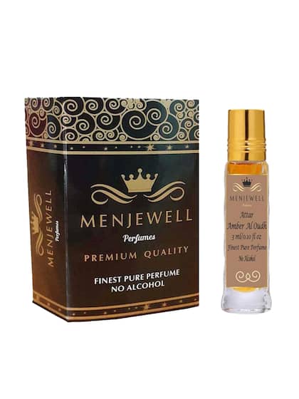 Menjewell Amber Al Oudh Attar Perfume 3ml 0.1 Fl.oz. Unisex Fragrance | Alcohol Free | Finest Pure Perfume