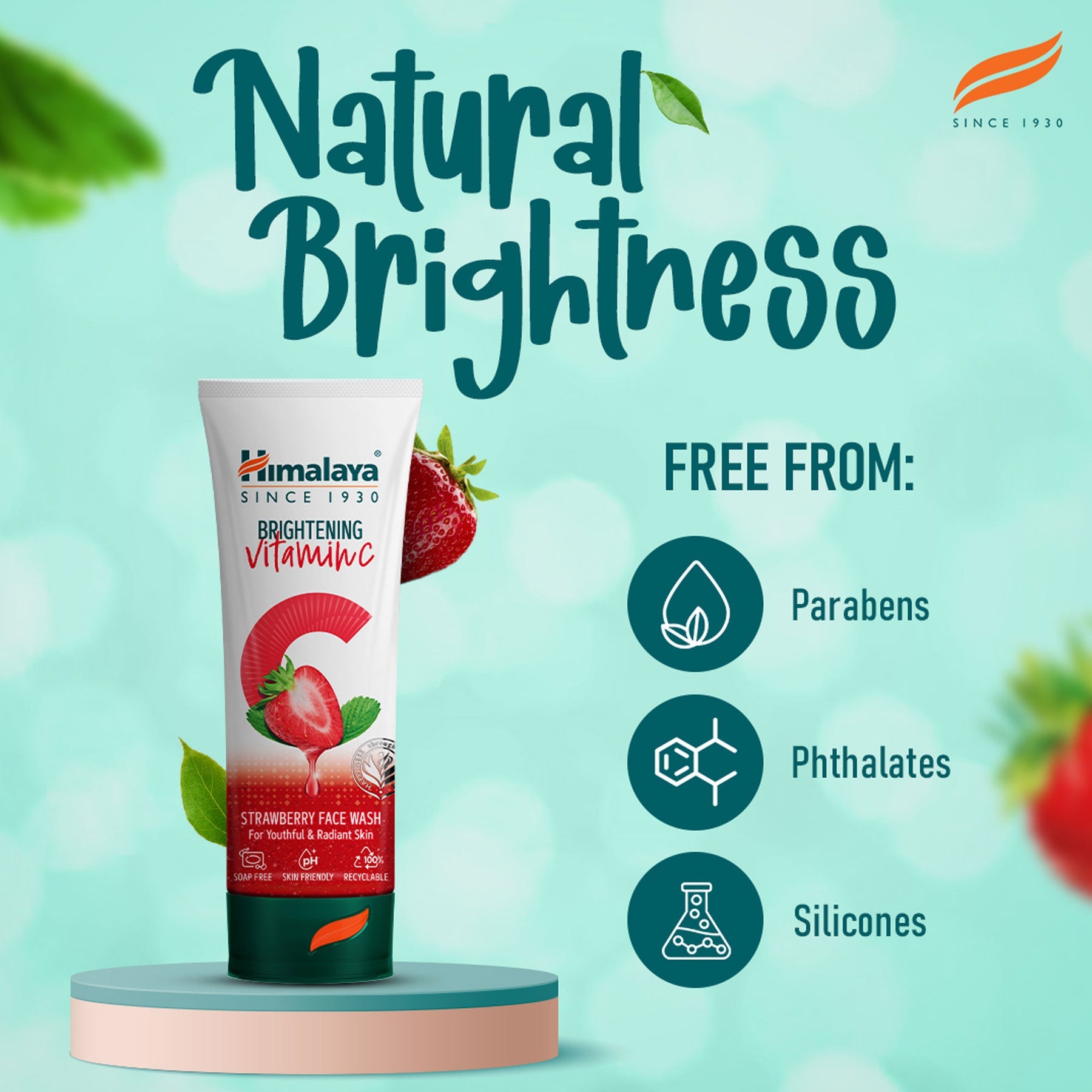 Himalaya Brightening Vitamin C Strawberry Face Wash, Helps Boost The Skin’s Natural Radiance | 100ml