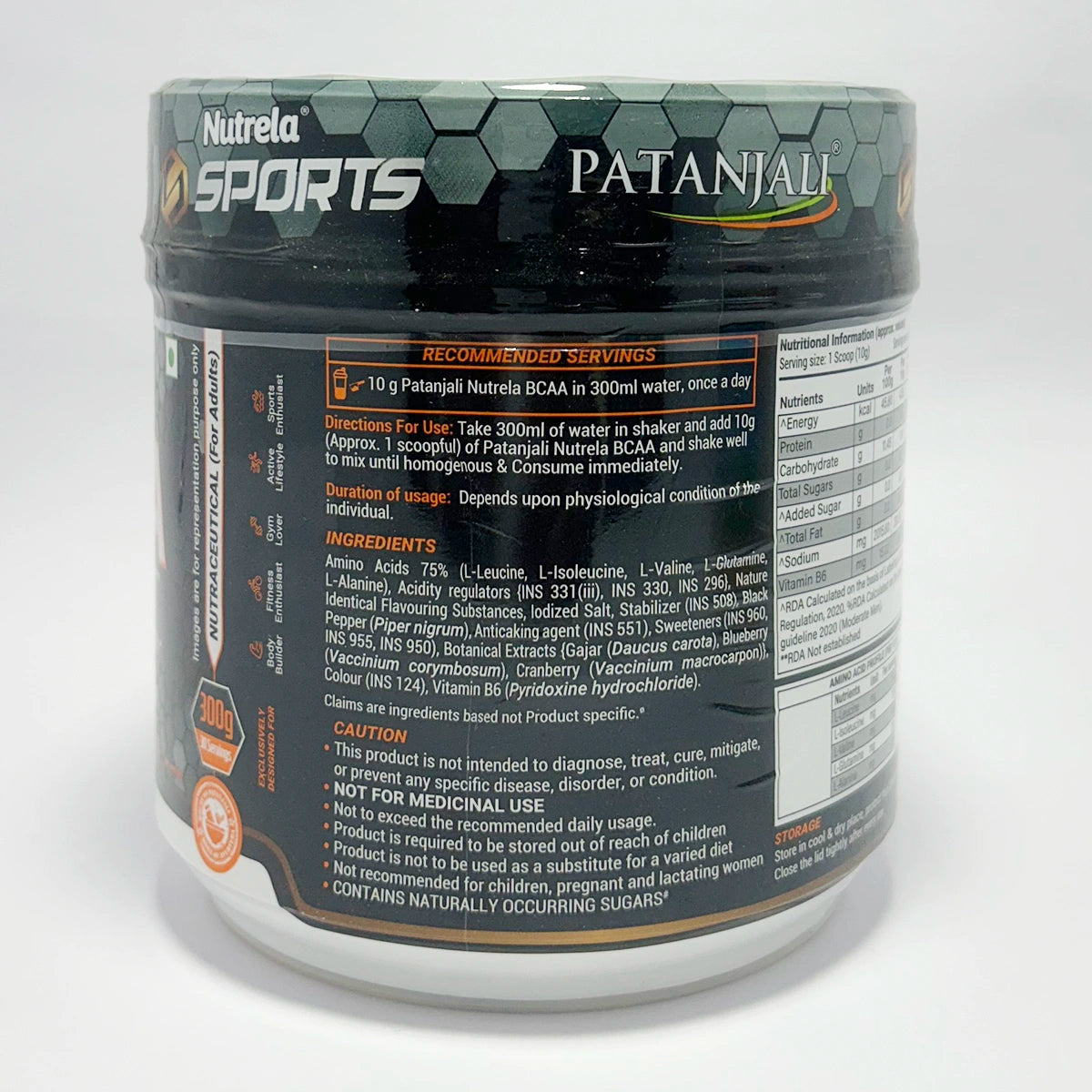 Patanjali Nutrela Sports Bcaa Powder Spicy (Guava Flavour), With High Energy Release, 300gm