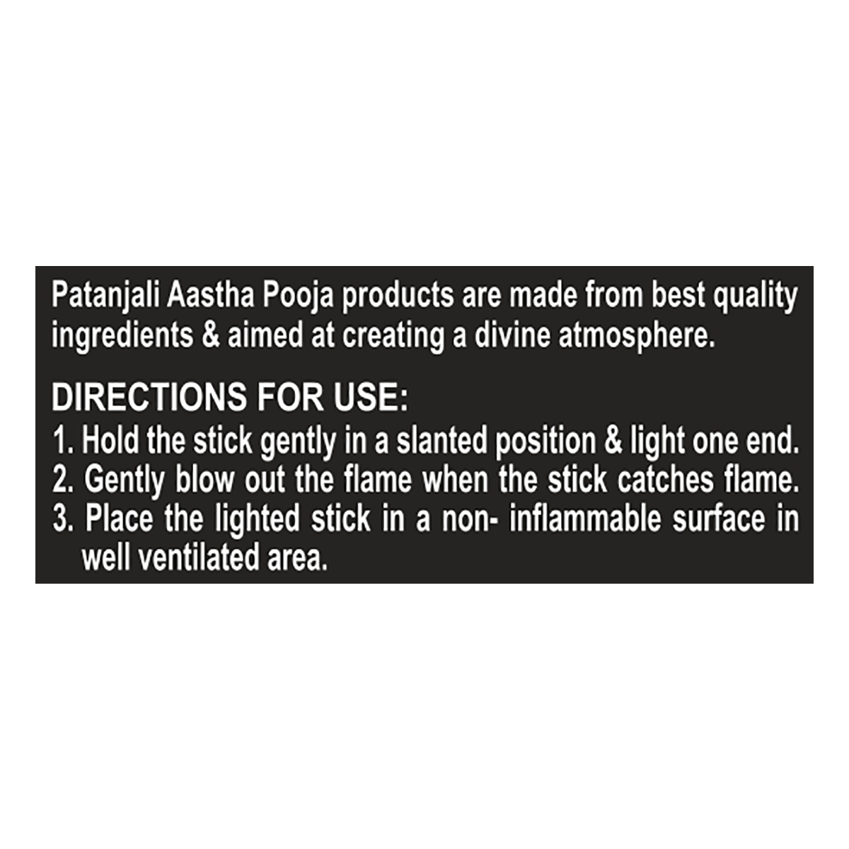 Patanjali Aastha Dry Dhoop Sticks Blackpearl, 8 N, With Soothing & Long Lasting Aroma | 16gm