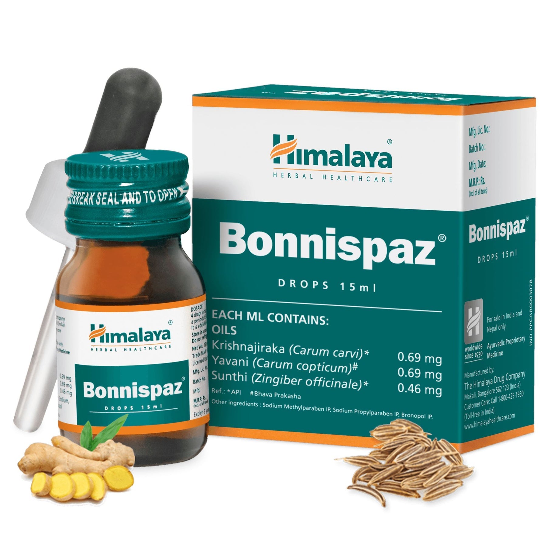 Himalaya Bonnispaz Drops, Reduces Infantile Colic In Minutes | 15ml (Pack Of 2)