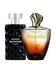 John Phillips Black Cherry & Marconi Senorita Eau De Perfume 100ml 3.4 Fl.oz. Each Pack Of 2 | For Men & Women