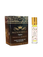 Menjewell Enticing Rose Attar Perfume 3ml 0.1 Fl.oz. Unisex Fragrance | No Alcohol | Finest Pure Perfume