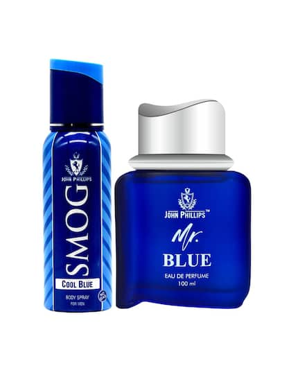 John Phillips Mr. Blue Eau De Perfume 100ml 3.4 Fl.oz. & Smog Deodorant 120ml 4 Fl.oz. | Combo Of 2 For Men