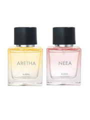 Ajmal Aretha & Neea Eau De Parfum 50ml 1.6 Fl.oz. Each Pack Of 2 | Long Lasting Fragrance For Women