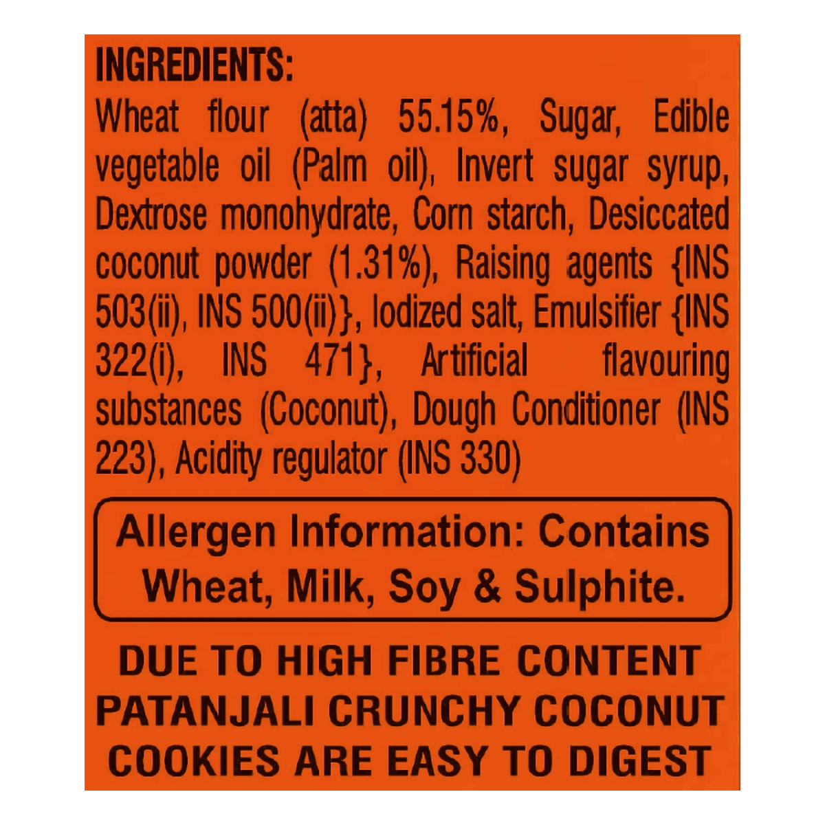Patanjali Crunchy Coconut Cookies 35gm