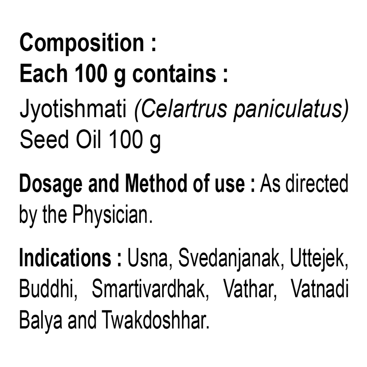 Patanjali Divya Jyotishmati Taila (Virgin), With Uttejek, Buddhi, Smartivardhak, Vathar | 150ml