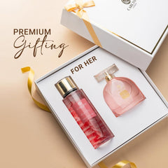 CARLTON LONDON WOMEN PERFUME & BODY MIST GIFT SET - BLUSH PERFUME 100ML 3.4 FL.OZ. + BLUSH & TEASE BODY MIST 250ML 8.4 FL.OZ.