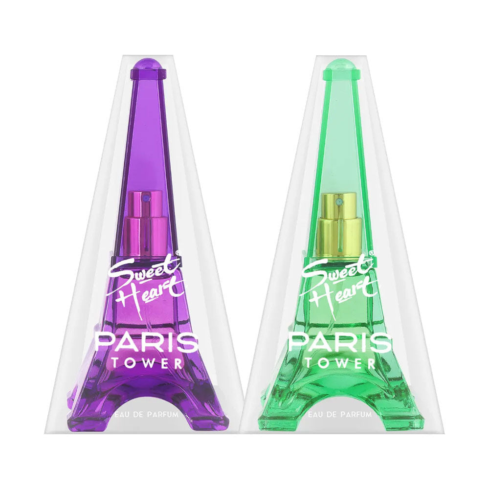 Sweet Heart Green And Purple Paris Tower Eau De Parfum 2pcs 80ml 2.7 Fl.oz.