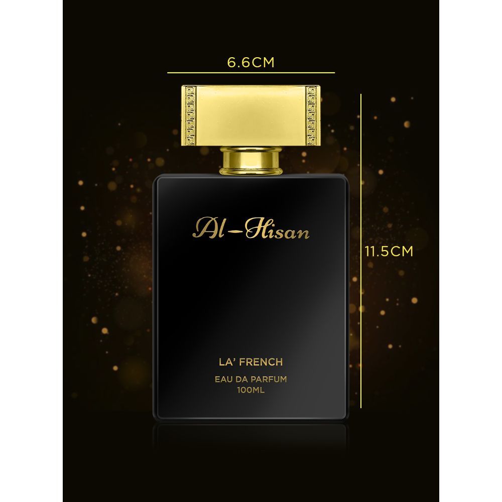 La French Al Hisan Eau De Parfum 100ml 3.4 Fl.oz. | Long Lasting Unisex Oud Perfume
