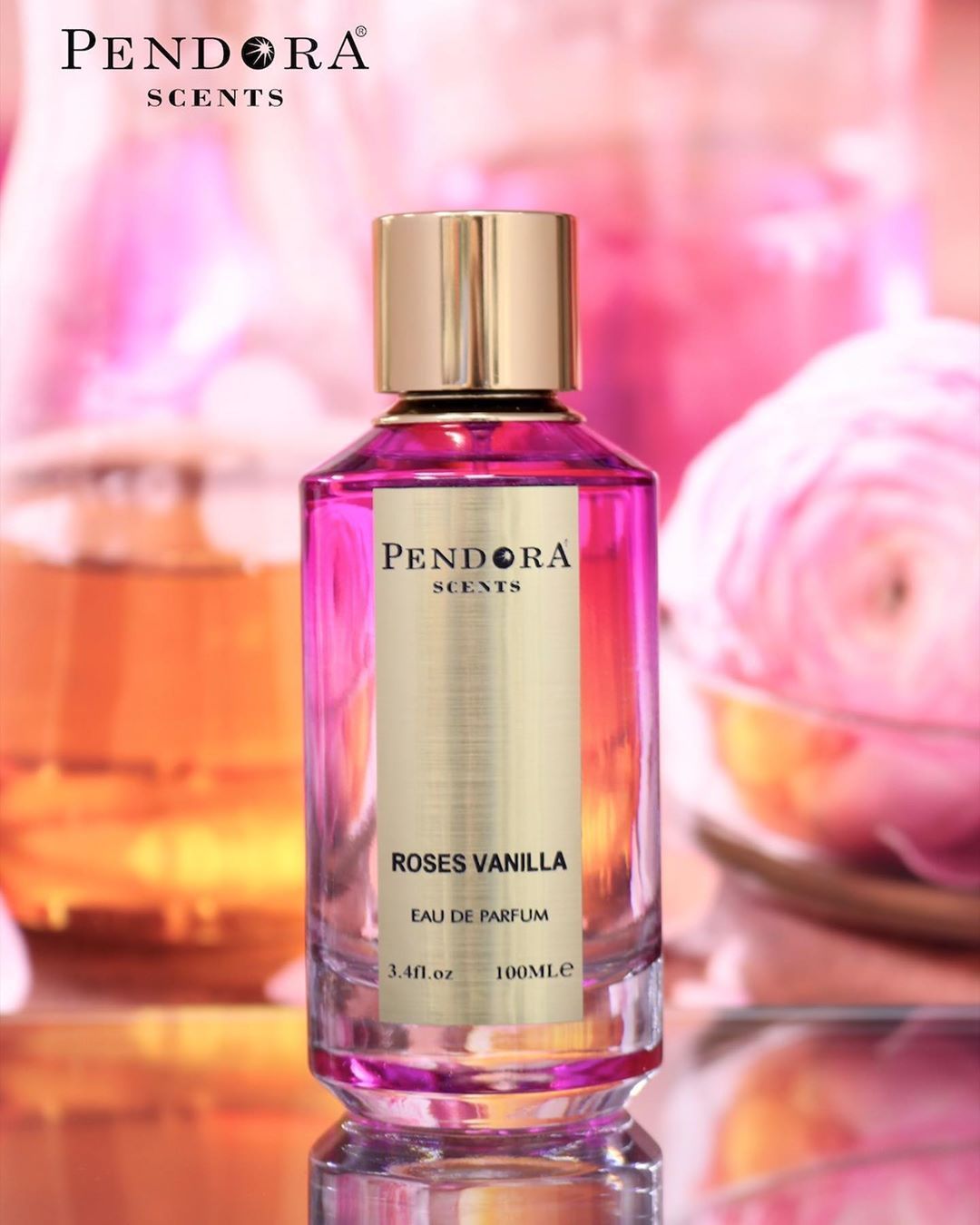 Pendora Scents Roses Vanilla Eau De Parfum 100ml 3.4 Fl.oz. Women Fragrance | Long Lasting Daily Wear