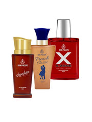 John Phillips Chocolate + French Classic + X X-zone Eau De Perfume 60ml 2 Fl.oz. Each Pack Of 2 For Men & Women