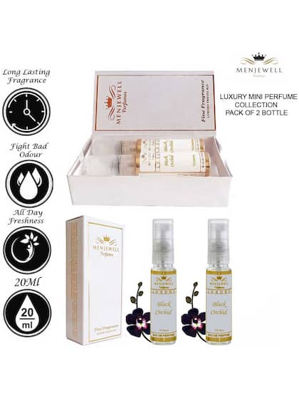 Menjewell Set Of 2 Luxury Black Orchid Eau De Parfum 10ml 0.3 Fl.oz. Each | Perfect Gift For Women | Pocket Mini Perfumes