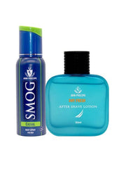 John Phillips Smog Casual 120ml 0.4 Fl.oz. No Gas Deodrant  & Day Fresh After Shave Lotion 50ml 1.6 Fl.oz.