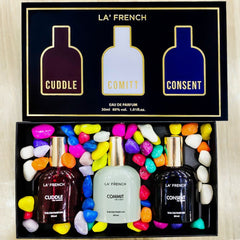 La French Cuddle, Commit & Consent Perfume Gift Set For Women 30ml 1 Fl.oz. Each Pack Of 3