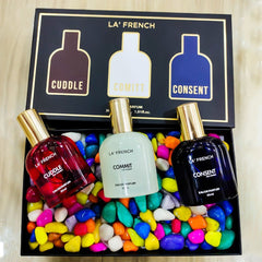 La French Cuddle, Commit & Consent Perfume Gift Set For Women 30ml 1 Fl.oz. Each Pack Of 3