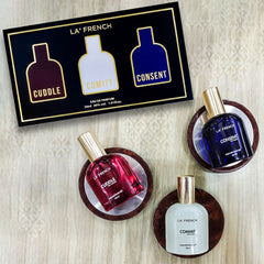 La French Cuddle, Commit & Consent Perfume Gift Set For Women 30ml 1 Fl.oz. Each Pack Of 3