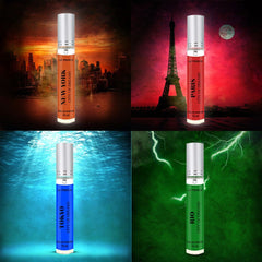 La French City Of Dream Collection Mini Perfume Gift Set For Men 10ml 0.3 Fl.oz. Each X4