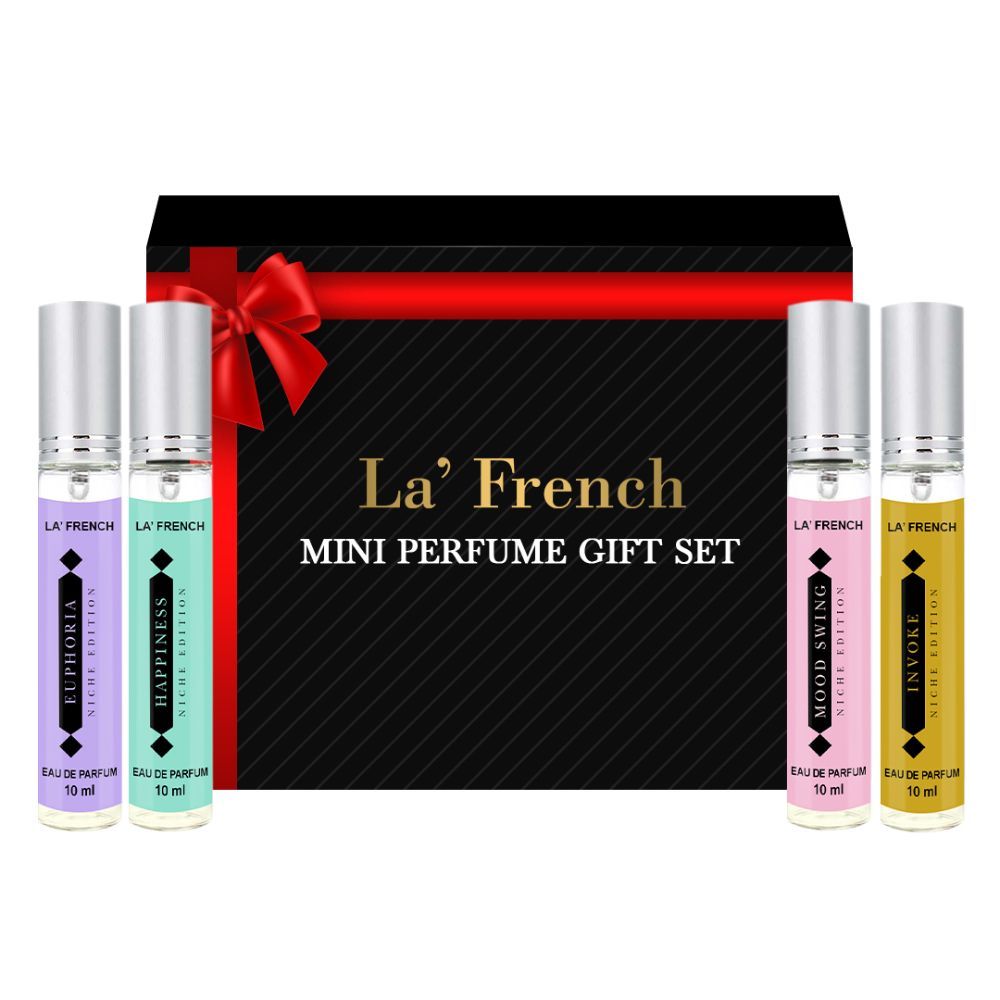 La French Mood Collection Mini Perfume Gift Set For Men 10ml 0.3 Fl.oz. Each X4